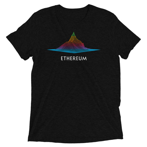 Ethereum Wireframe 3D Graph - Rainbow Edition - Crypto Tee Shirt