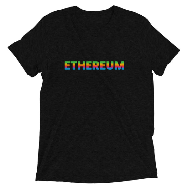 Ethereum Rainbow Retro Apple Colors - Crypto Tee Shirt